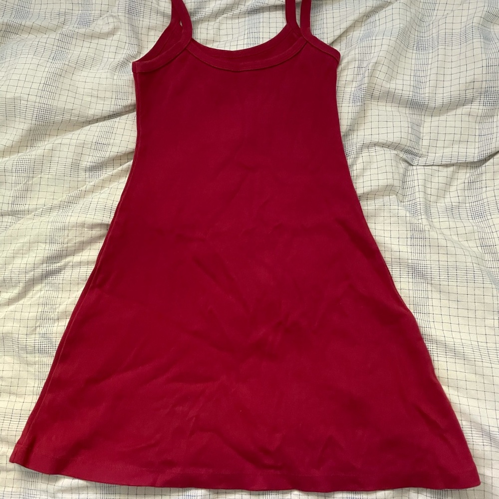 Heavy Rib Spaghetti Mini Dress